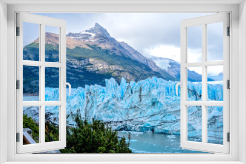 Fototapeta Naklejka Na Ścianę Okno 3D - glacier Perito Moreno and mountains view, Argentina