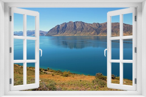 Fototapeta Naklejka Na Ścianę Okno 3D - On Hawea Lake - New Zealand