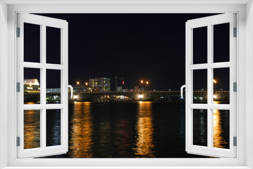 Fototapeta Naklejka Na Ścianę Okno 3D - 夜の萬代橋