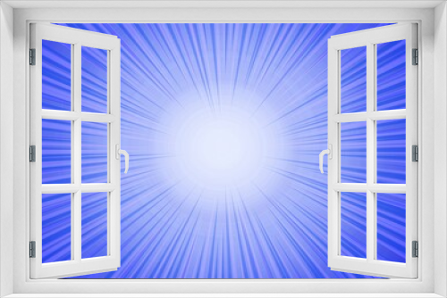 Fototapeta Naklejka Na Ścianę Okno 3D - 青色の線からなる集中線の背景