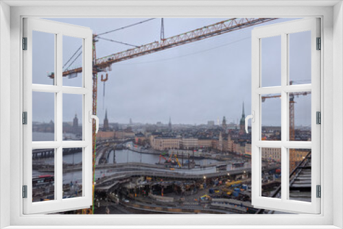 Gamla Stan and Slussen infrastructure and construction, Stockholm, Sweden.