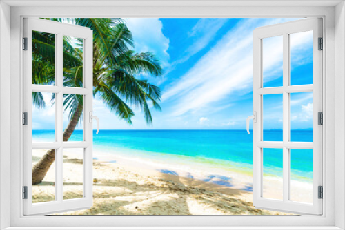 Fototapeta Naklejka Na Ścianę Okno 3D - A beautiful beach on a tropical Island.