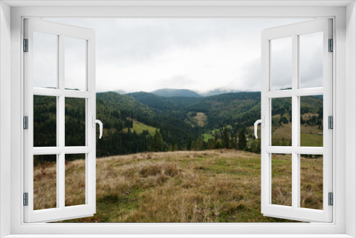 Fototapeta Naklejka Na Ścianę Okno 3D - Beautiful  summer view at the famous Carpathian summit,  Ukraine, Bukovel.