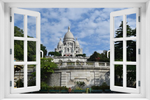 Fototapeta Naklejka Na Ścianę Okno 3D - The Basilica of the Sacred Heart or Sacré-Cœur Basilica Catholic church in Paris, France. This photo was taken in 2015.