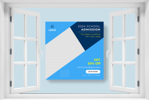 School education admission social media post & web banner template