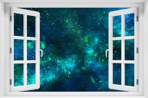 Fototapeta Naklejka Na Ścianę Okno 3D - Space background with realistic nebula and lots of shining stars. Infinite universe and starry night. Colorful cosmos with stardust and the Milky Way. Magical color galaxy.