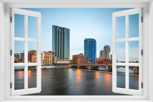 Fototapeta Naklejka Na Ścianę Okno 3D - Grand Rapids, Michigan, USA downtown skyline on the Grand River