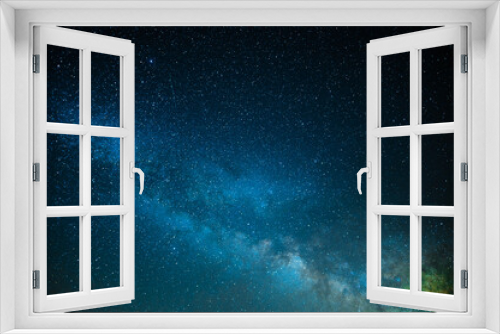 Fototapeta Naklejka Na Ścianę Okno 3D - The majestic night sky. Milky Way. Twinkling stars. Minimalism. Abstraction. There are no people in the photo. There is a place to insert. Astronomy, astrology, space, the universe.