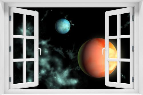 Fototapeta Naklejka Na Ścianę Okno 3D - Distant planets