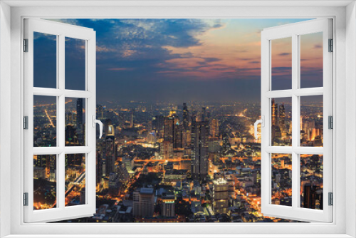 Fototapeta Naklejka Na Ścianę Okno 3D - Bangkok skyline