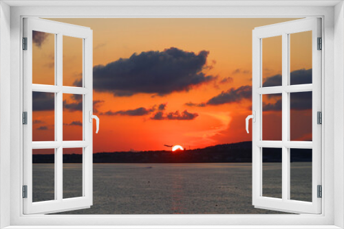 Fototapeta Naklejka Na Ścianę Okno 3D - Beautiful sunset photo on the sea