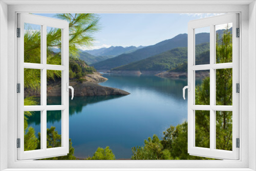 Fototapeta Naklejka Na Ścianę Okno 3D - Beautiful nature in Turkey Lake Dim tea among mountains and trees