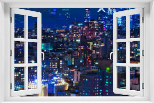 Fototapeta Naklejka Na Ścianę Okno 3D - New York City Cyberpunk Edition