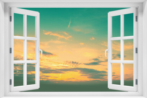 Fototapeta Naklejka Na Ścianę Okno 3D - Beautiful cloudy sky at sunset.  Sky texture. Abstract nature background