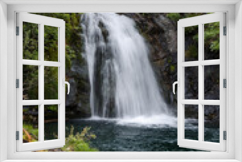 Fototapeta Naklejka Na Ścianę Okno 3D - El Saltón waterfall at Faro Valley in Leon, Spain.