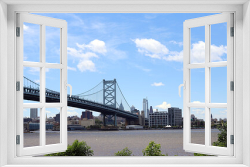 Fototapeta Naklejka Na Ścianę Okno 3D - Philadelphia Bridge