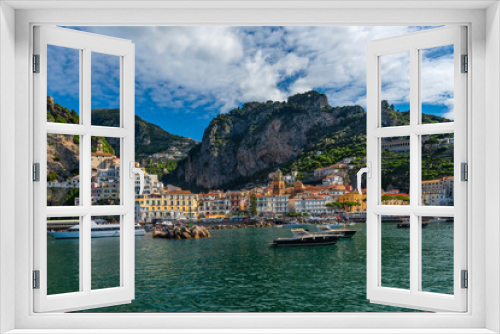 Fototapeta Naklejka Na Ścianę Okno 3D - The Italian city of Amalfi - the historical, cultural and tourist center of the Amalfi coast