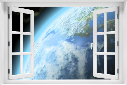 Fototapeta Naklejka Na Ścianę Okno 3D - illustration of blue planet