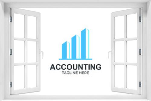 Accounting modern elegant logo design inspiration template. Logo good for accountant, icon, brand, identity, chart, and business company