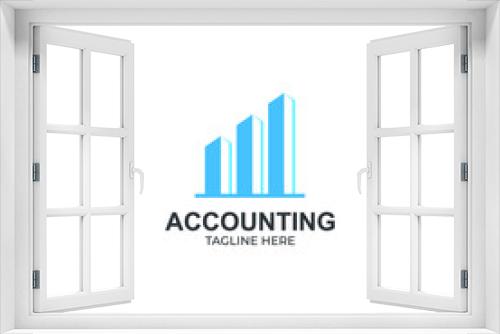 Fototapeta Naklejka Na Ścianę Okno 3D - Accounting modern elegant logo design inspiration template. Logo good for accountant, icon, brand, identity, chart, and business company