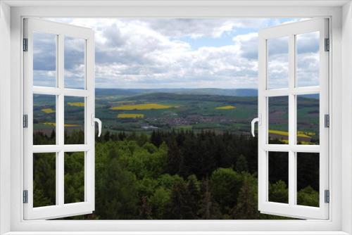 Fototapeta Naklejka Na Ścianę Okno 3D - Naturpark Solling Strutberg Luftbild