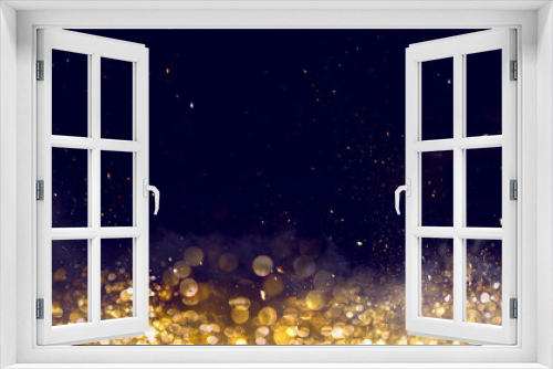 Fototapeta Naklejka Na Ścianę Okno 3D - Golden bokeh glister background