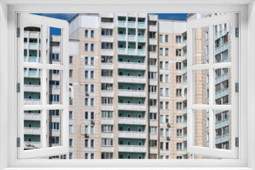 Fototapeta Naklejka Na Ścianę Okno 3D - Multi-storey panel residential building in Moscow, Russia