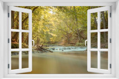 Fototapeta Naklejka Na Ścianę Okno 3D - 
wodospady na rzece Tanew w rezerwacie przyrody