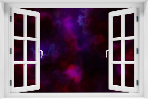 Fototapeta Naklejka Na Ścianę Okno 3D - Space with cosmic clouds or the Milky Way full of colorful stars in the sky. Galaxy with clouds. Nebula or galaxies. Space travel. Clouds or colorful gas. 3D Rendering.