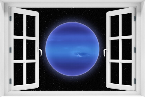 Fototapeta Naklejka Na Ścianę Okno 3D - Neptune rotating on outer space 4K Planet of Neptune. Neptune loop