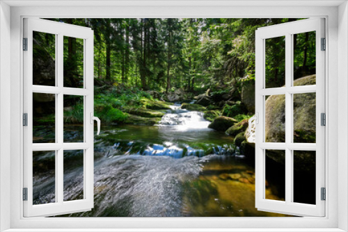 Fototapeta Naklejka Na Ścianę Okno 3D - Górska rzeka