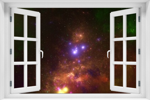 Fototapeta Naklejka Na Ścianę Okno 3D - galaxy background