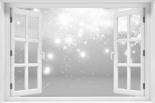 Snowfall. A lot of snow on a transparent background. Christmas winter background. Snowflakes falling from the sky.	