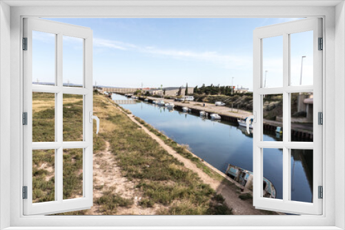 Fototapeta Naklejka Na Ścianę Okno 3D - Port La Nouvelle , Le canal de la Robine