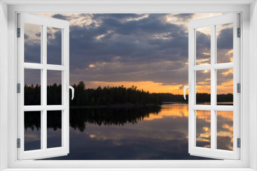 Fototapeta Naklejka Na Ścianę Okno 3D - summer sunset panorama