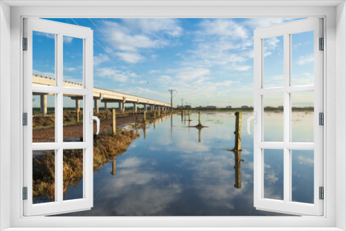 Fototapeta Naklejka Na Ścianę Okno 3D - Whirokino Floodway Lowering Waters