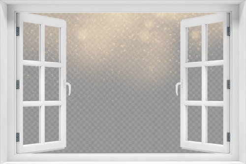 Fototapeta Naklejka Na Ścianę Okno 3D - Sparkling golden magic yellow dust light bokeh