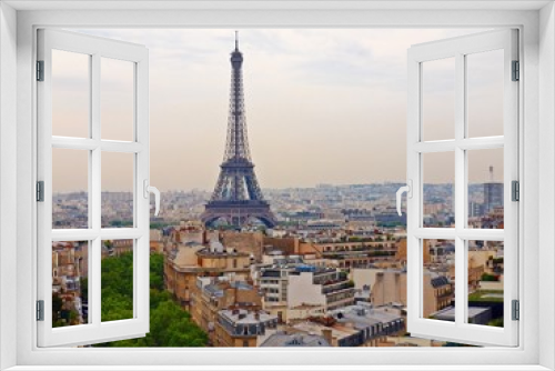 Fototapeta Naklejka Na Ścianę Okno 3D - European cities - Paris city objects - Eiffel tower.