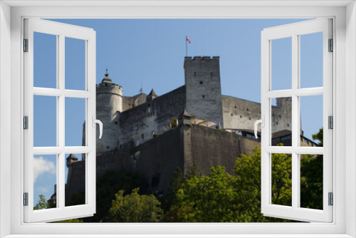 Fototapeta Naklejka Na Ścianę Okno 3D - Blich auf die Burg Hohensalzburg