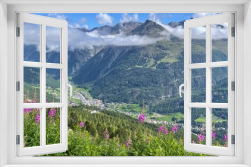 Fototapeta Naklejka Na Ścianę Okno 3D - Bergblick