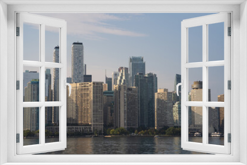 Fototapeta Naklejka Na Ścianę Okno 3D - Toronto City Skyline from Toronto Island in Ontario Canada