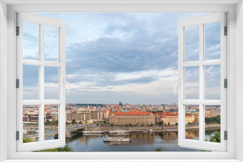 Fototapeta Naklejka Na Ścianę Okno 3D - Prague city view