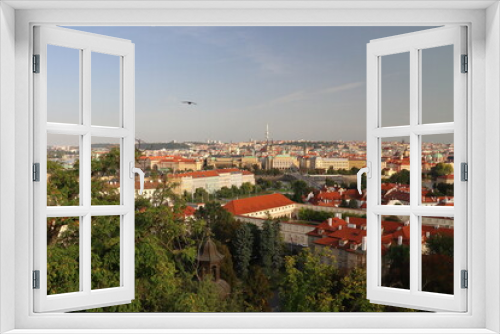 Fototapeta Naklejka Na Ścianę Okno 3D - view to Prague from above