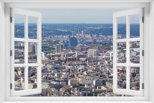 Fototapeta Naklejka Na Ścianę Okno 3D - View of Paris from height of bird's flight