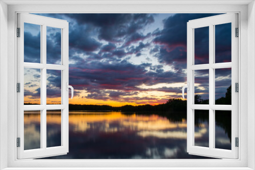 Fototapeta Naklejka Na Ścianę Okno 3D - Stumpy Lake Sunset