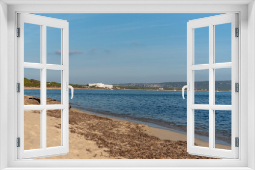 Fototapeta Naklejka Na Ścianę Okno 3D - Beautiful Mal Pas Beach on the island of Formentera in the Balearic Islands in Spain.