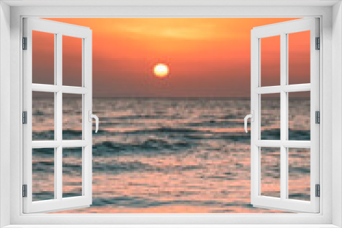 Fototapeta Naklejka Na Ścianę Okno 3D - tramonto mare 