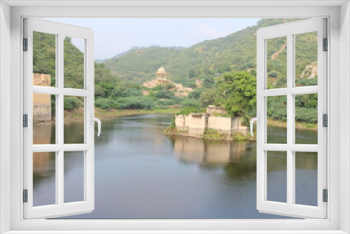 Fototapeta Naklejka Na Ścianę Okno 3D - Sagar Lake amer, Jaipur, Rajasthan