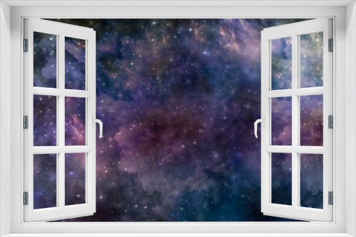Fototapeta Naklejka Na Ścianę Okno 3D - Colourful  Deep Space Nebular Stary Galaxy Background