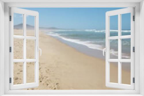 Fototapeta Naklejka Na Ścianę Okno 3D - As Furnas beach under a blue sky in Galicia